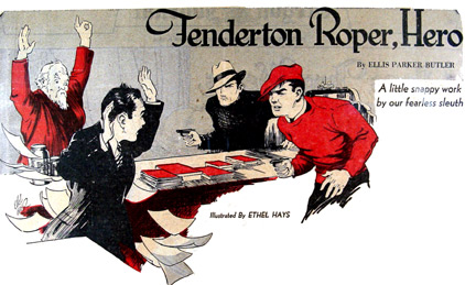 'Hold-up men here,' he spelled, 'telephone police,' and he spelled it over and over again while Fenderton talked, trying to convince Joe that he was telling the truth.