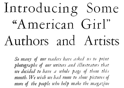 'Introducing Some 'American Girl' Authors and Artists