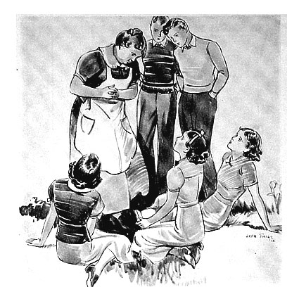 We were all sitting on the grass in Dot's yard when Mrs. Henchley came hurrying over to consult Betty, and gasped out a jumbled, excited story.