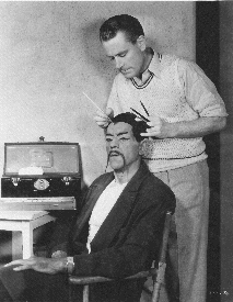 Karloff getting his unspeakable makeup