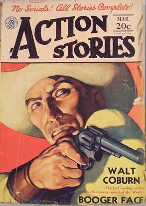 Action Stories, March 1932 cover by J.P. Falter