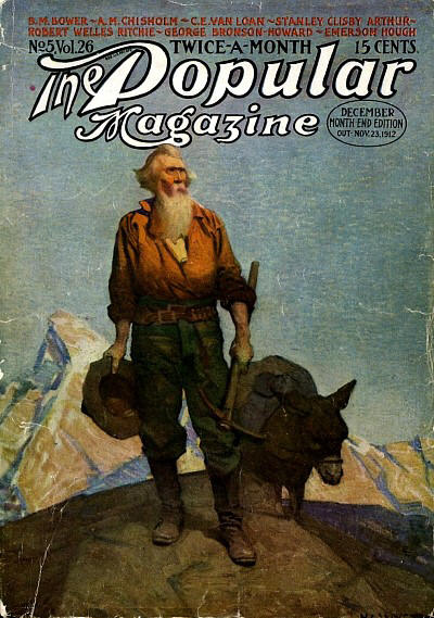 N.C. Wyeth cover for The Popular Magazine issue dated December 15, 1912, courtesy the FictionMags Index