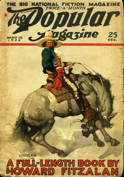 N.C. Wyeth cover for The Popular Magazine issue dated March 20, 1926, courtesy the FictionMags Index